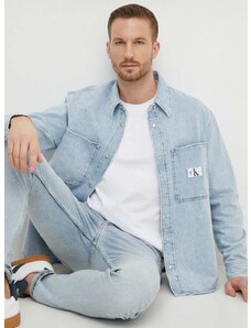 Džínová košile Calvin Klein Jeans pánská, regular, s klasickým límcem, J30J324894