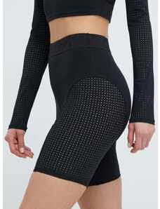 Tréninkové šortky Calvin Klein Performance černá barva, hladké, high waist