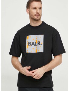 Bavlněné tričko BALR. černá barva, s potiskem, B1112 1245