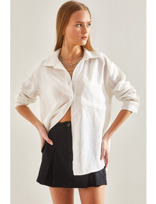 Bianco Lucci Women's Single Pocket Shirt