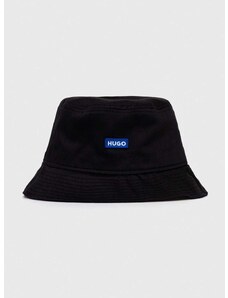 Bavlněná čepice Hugo Blue černá barva