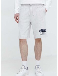 Bavlněné šortky Tommy Jeans šedá barva