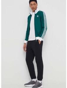 Mikina adidas Originals pánská, zelená barva, s aplikací, IP0417