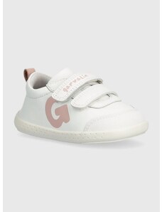 Dětské kožené sneakers boty Garvalin bílá barva