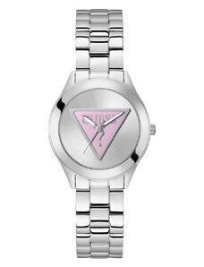 GUESS | Tri Plaque hodinky | Stříbrná