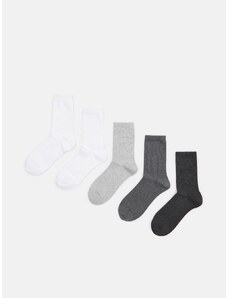 Sinsay - Sada 5 párů ponožek - šedá