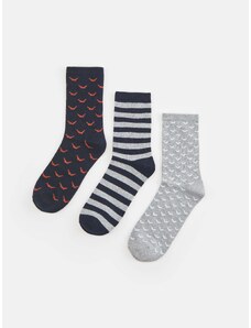 Sinsay - Sada 3 párů ponožek - vícebarevná