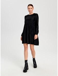 Sinsay - Mini šaty babydoll - černá
