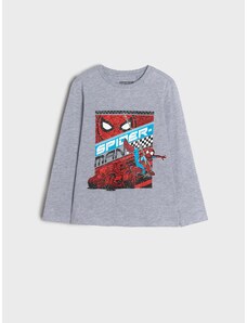 Sinsay - Tričko s dlouhými rukávy Spiderman - šedá