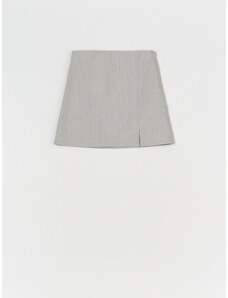 Sinsay - Mini sukně s rozparkem - šedá