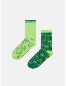 Sinsay - Sada 2 párů ponožek Rick and Morty - zelená