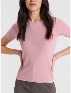 Sinsay - Proužkované tričko - růžová