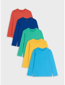 Sinsay - Sada 5 triček s dlouhými rukávy - vícebarevná