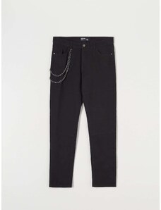 Sinsay - Kalhoty s ozdobným řetízkem - černá
