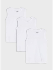 Sinsay - Sada 3 triček - bílá