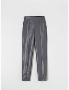 Sinsay - Koženkové kalhoty - šedá