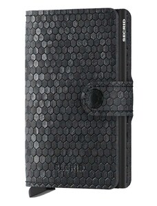Kožená peněženka Secrid Miniwallet Hexagon Black černá barva