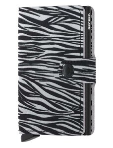 Kožená peněženka Secrid Miniwallet Zebra Light Grey šedá barva