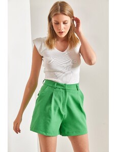 Bianco Lucci Women's Pleated Shorts