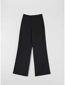Sinsay - Látkové kalhoty s vysokým pasem - černá