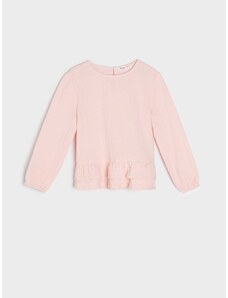 Sinsay - Tričko s dlouhými rukávy - pastelová růžová