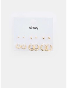 Sinsay - Sada 6 párů náušnic - zlatá