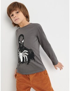 Sinsay - Tričko s dlouhými rukávy Spiderman - šedá