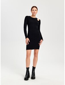 Sinsay - Mini šaty s ozdobným průstřihem - černá