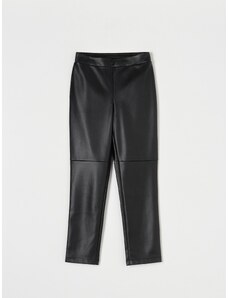 Sinsay - Koženkové kalhoty - černá