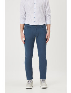 AC&Co / Altınyıldız Classics Men's Petrol Slim Fit Slim Fit 5 Pocket Cotton Canvas Flexible Chino Trousers