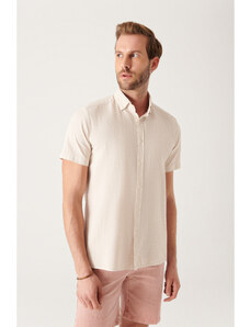 Avva Men's Geometric Geometric Textured Short Sleeve Shirt