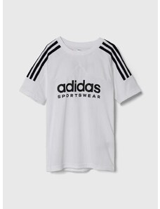 Tričko adidas bílá barva, s potiskem