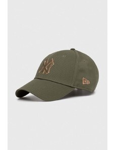 Bavlněná baseballová čepice New Era NEW YORK YANKEES zelená barva, s aplikací