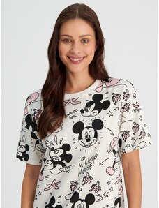 Sinsay - Noční košile Mickey Mouse - krémová