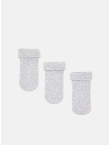 Sinsay - Sada 3 párů ponožek - šedá