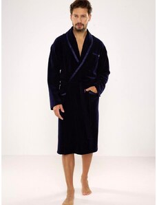 Men's bathrobe De Lafense 666 Ronaldo M-2XL navy blue 059