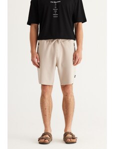 AC&Co / Altınyıldız Classics Men's Beige Standard Fit Normal Cut, Comfortable Shorts with Pocket.