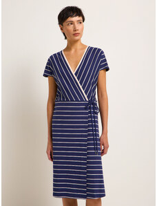 LANIUS Wrap dress with stripes (GOTS)