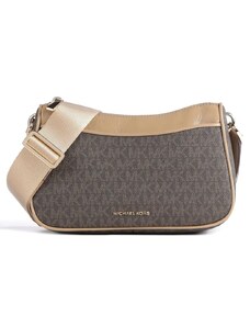 Michael Kors jet set crossbody kabelka s kapsičkou logo hnědá camel