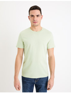 Celio Bavlněné tričko Tebase Zelená S