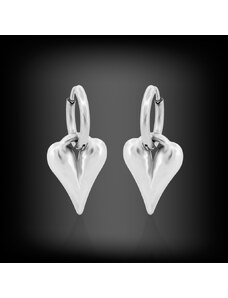 Ocelové náušnice Aeternitas s přívěskem ve tvaru srdce | DG Šperky