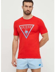 Tričko Guess červená barva, s potiskem, F4GI00 J1311