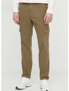 Kalhoty Pepe Jeans pánské, zelená barva, ve střihu cargo