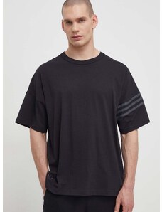 Bavlněné tričko adidas Originals Street Neuclassic černá barva, s aplikací, IR9452