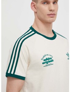 Bavlněné tričko adidas Originals Sport Graphic Cali béžová barva, s potiskem, IU0217