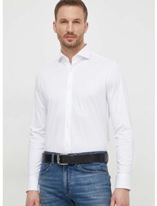Košile BOSS pánská, bílá barva, slim, s italským límcem, 50503533