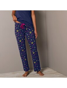 Blancheporte Dlouhé pyžamové kalhoty Estrella s potiskem hvězdiček námořnická modrá 46/48