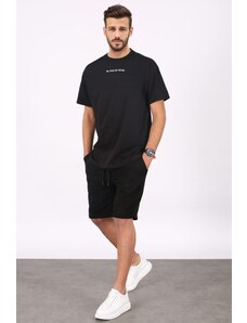 Madmext Men's Black Shorts Suit 5382