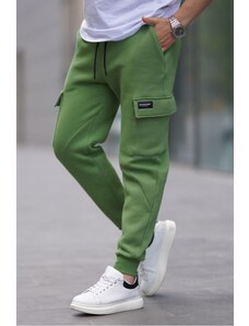 Madmext Men's Green Cargo Pocket Sweatpants 6526