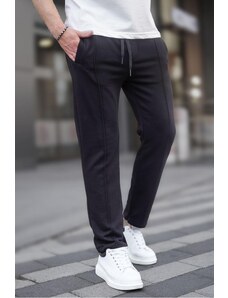 Madmext Men's Black Open Cuff Sweatpants 6515